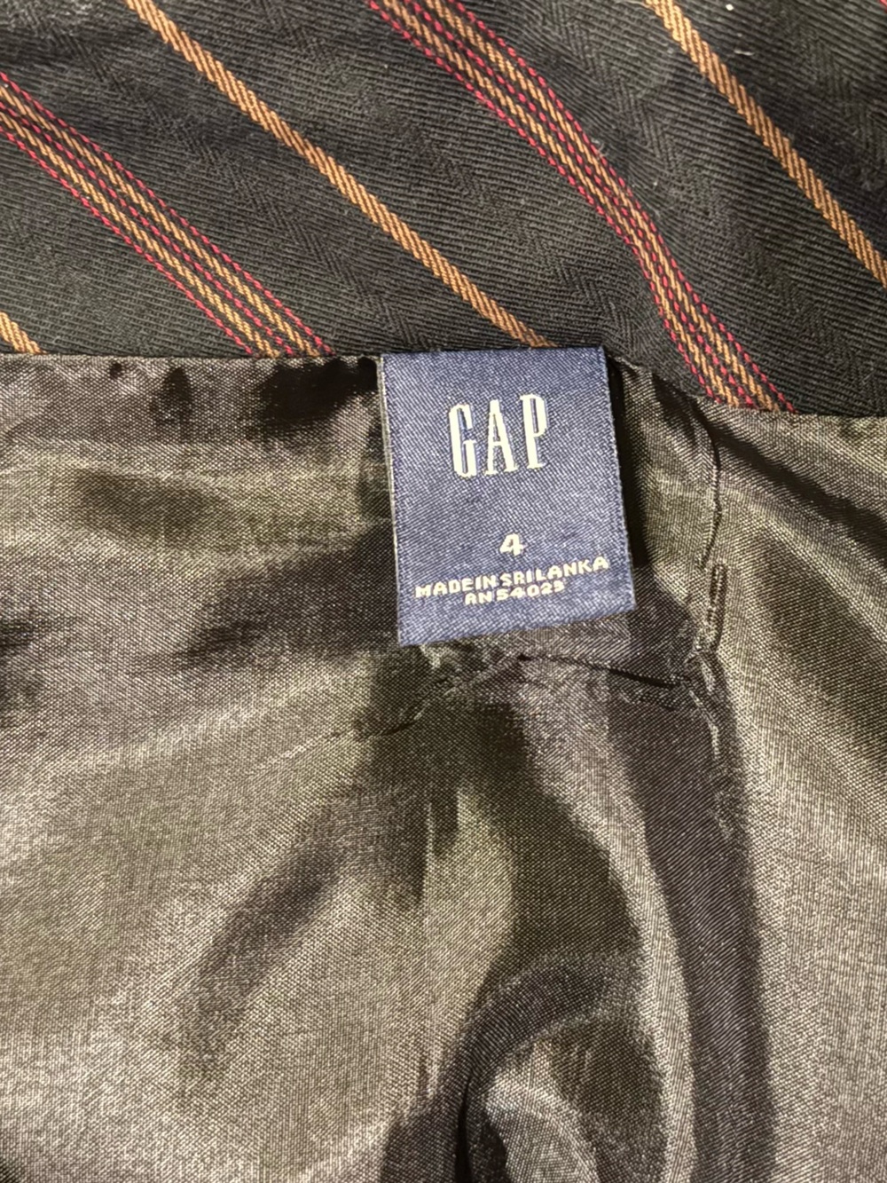 Vtg Y2K Gap Green Tartan Plaid Pleated Mini Skirt Button Details Size 4 - Picture 7 of 7